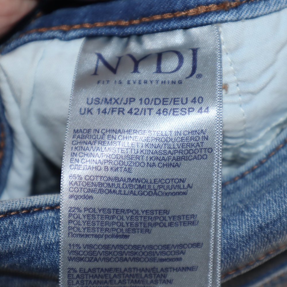 NYDJ Marilyn Straight Blue Medium Wash Jeans Women's Size 10 and 12 - Picture 9 of 16